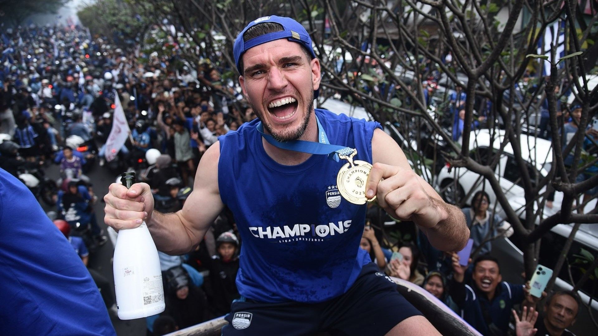 Nick Kuipers pesta juara Persib Bandung