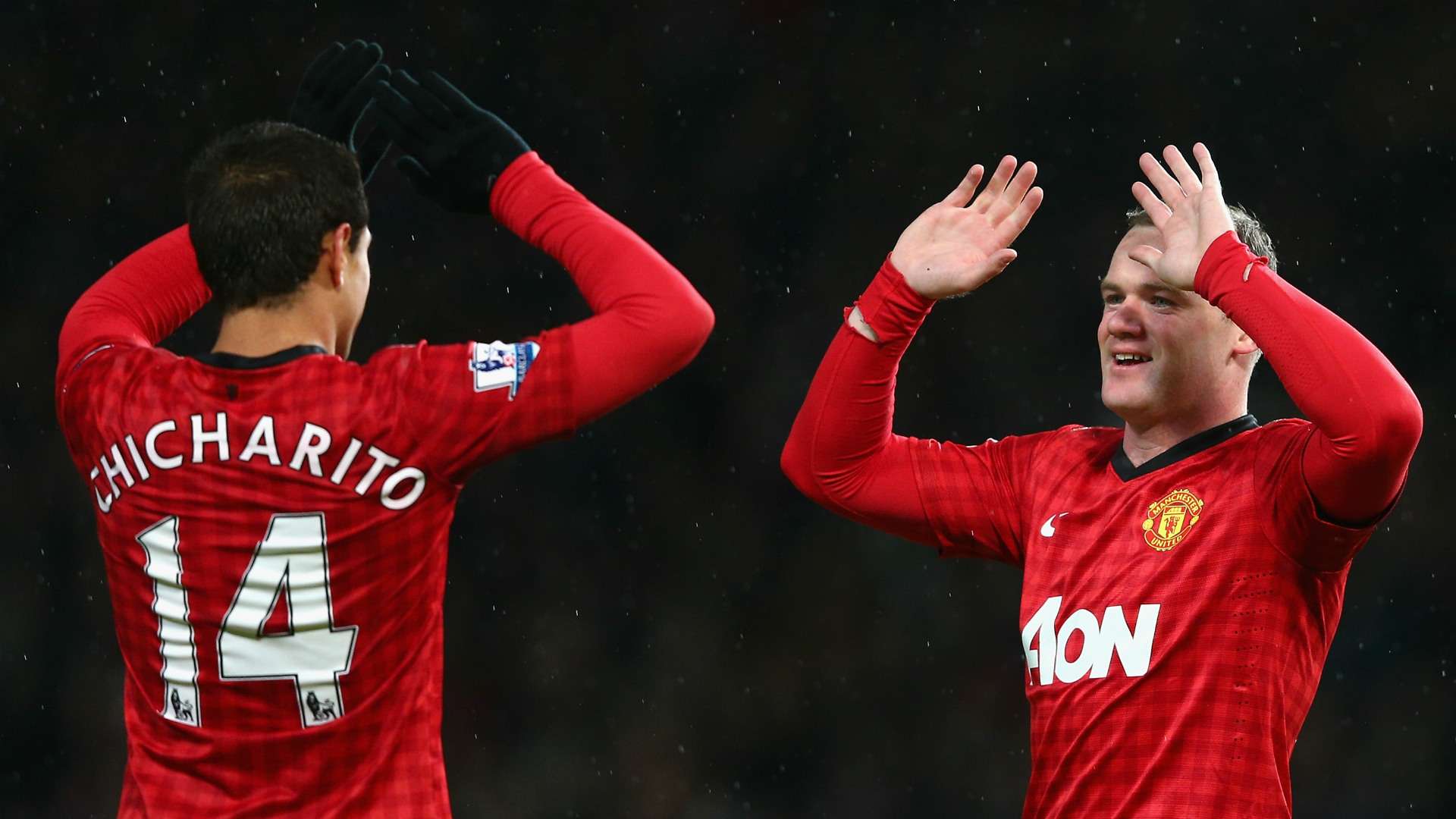Javier Hernandez Chicharito Wayne Rooney Manchester United 26012013