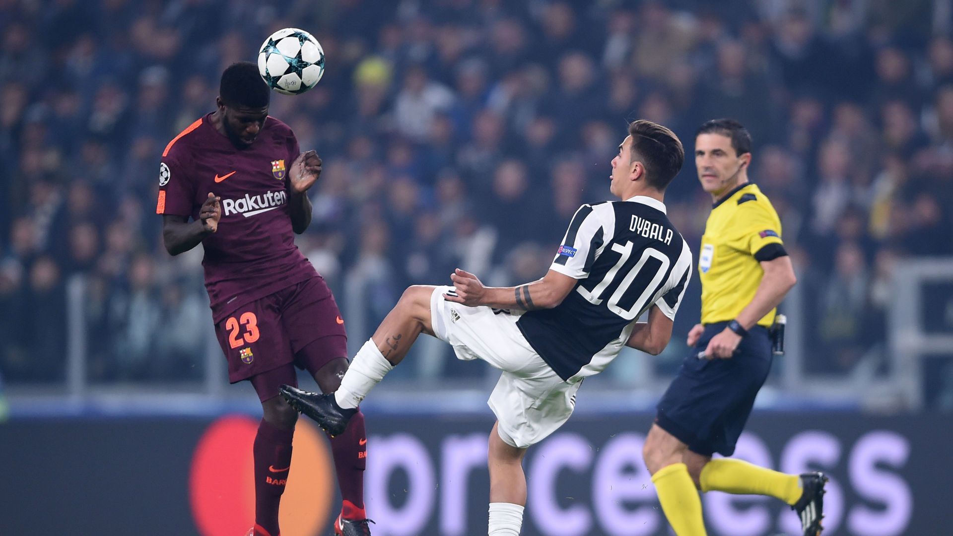 Paulo Dybala Samuel Umtiti Juventus Barcelona