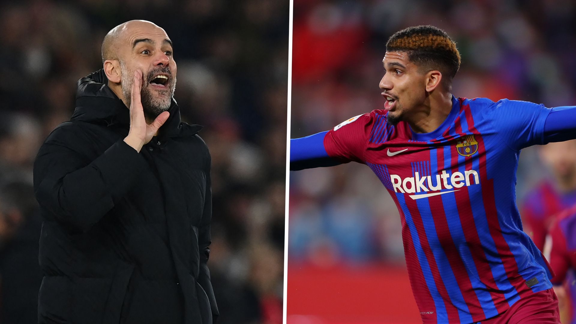Pep Guardiola Ronald Araujo Manchester City Barcelona