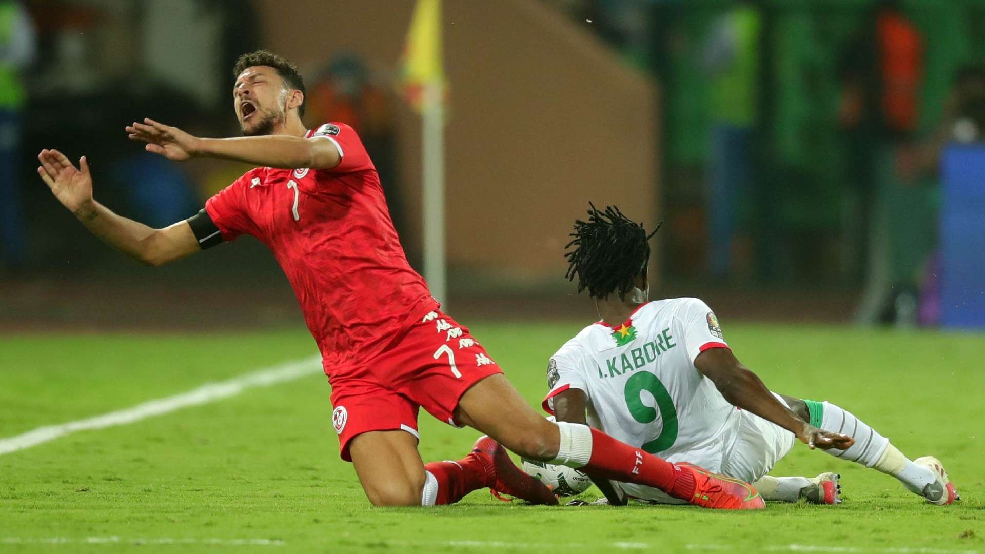 Youssef Msakni and Issa Kabore, Burkina Faso vs Tunisia