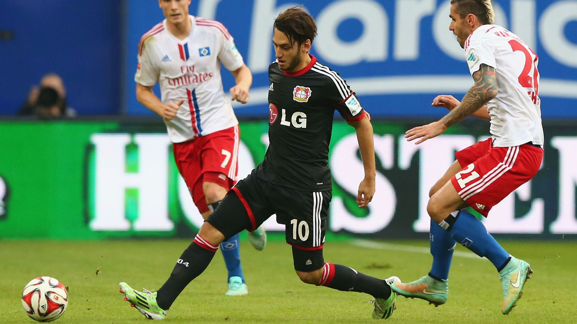 Hakan Calhanoglu Hamburger SV Bayer 04 Leverkusen Bundesliga 01112014