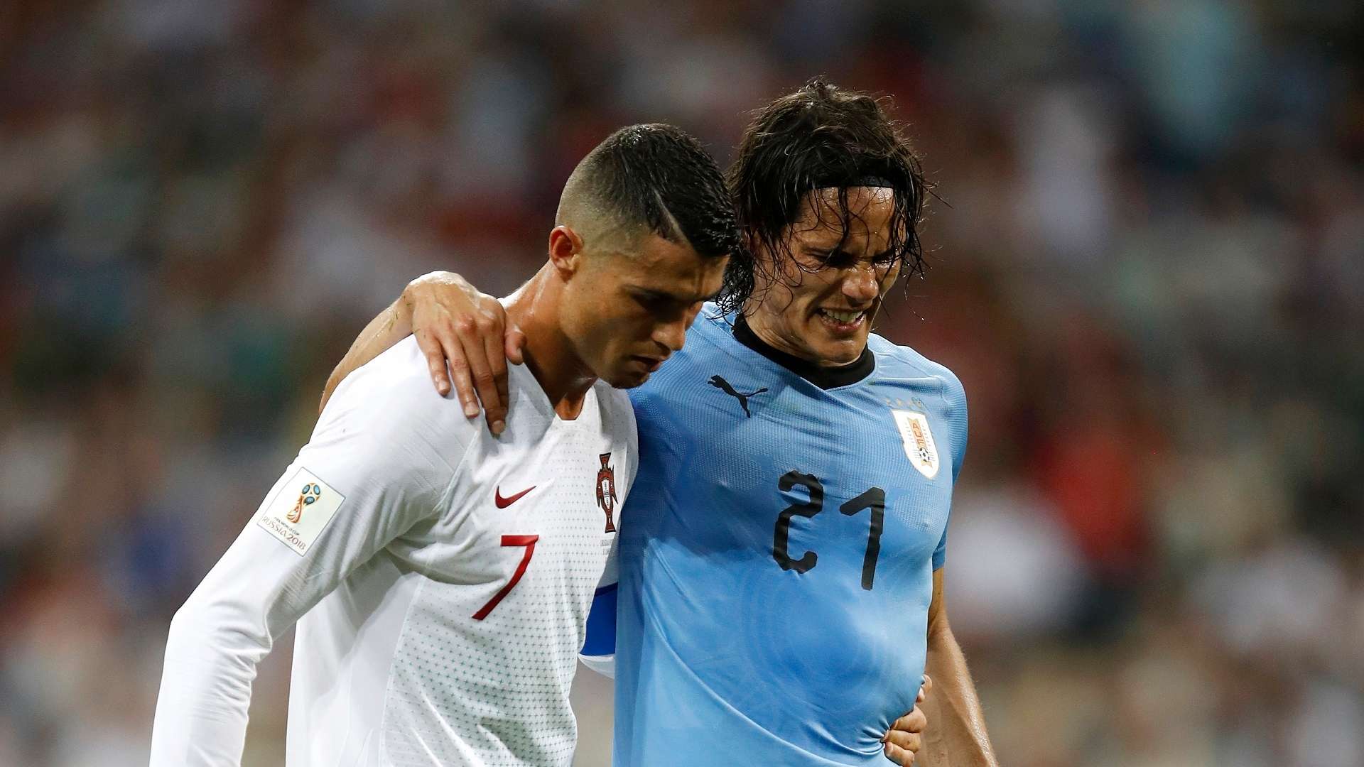 Edinson Cavani Cristiano Ronaldo Uruguay Portugal World Cup 30062018