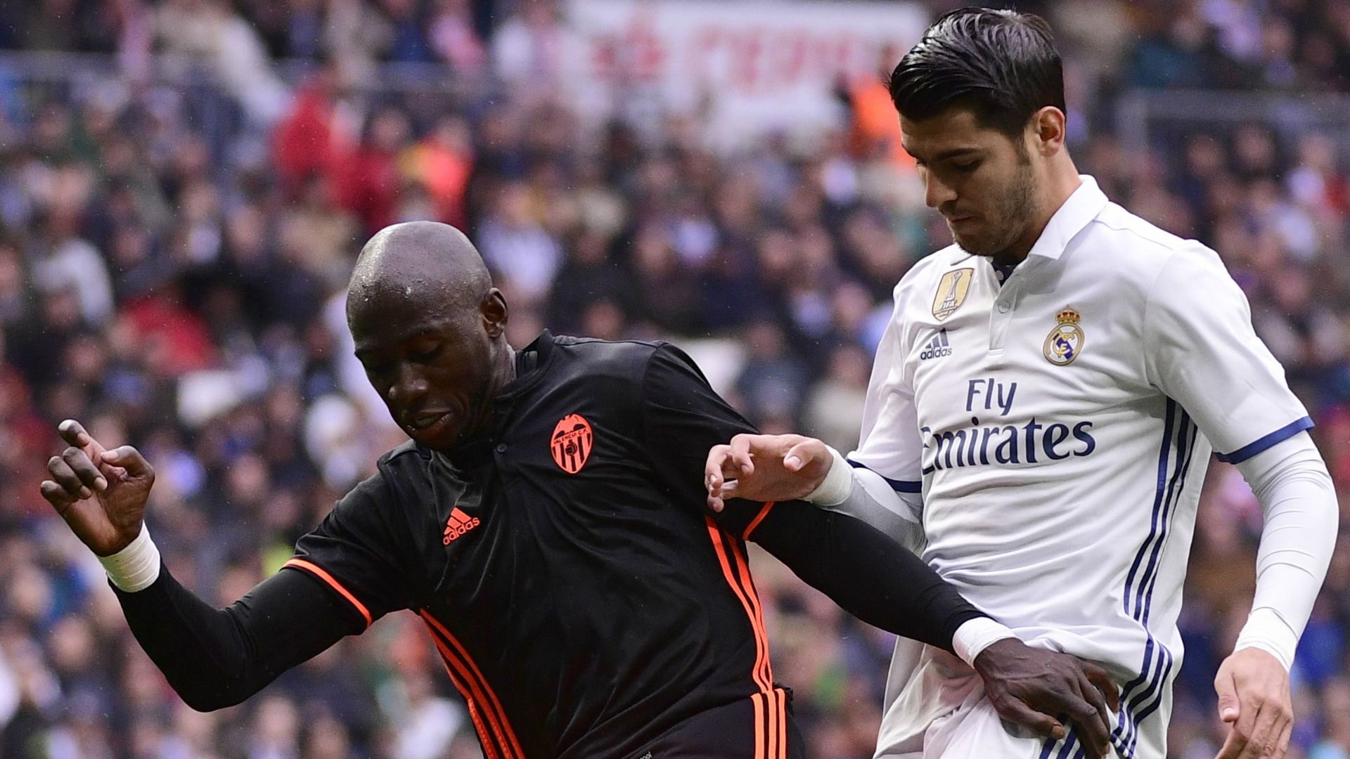 Álvaro Morata Eliaquim Mangala Real Madrid Valencia LaLiga 29042017