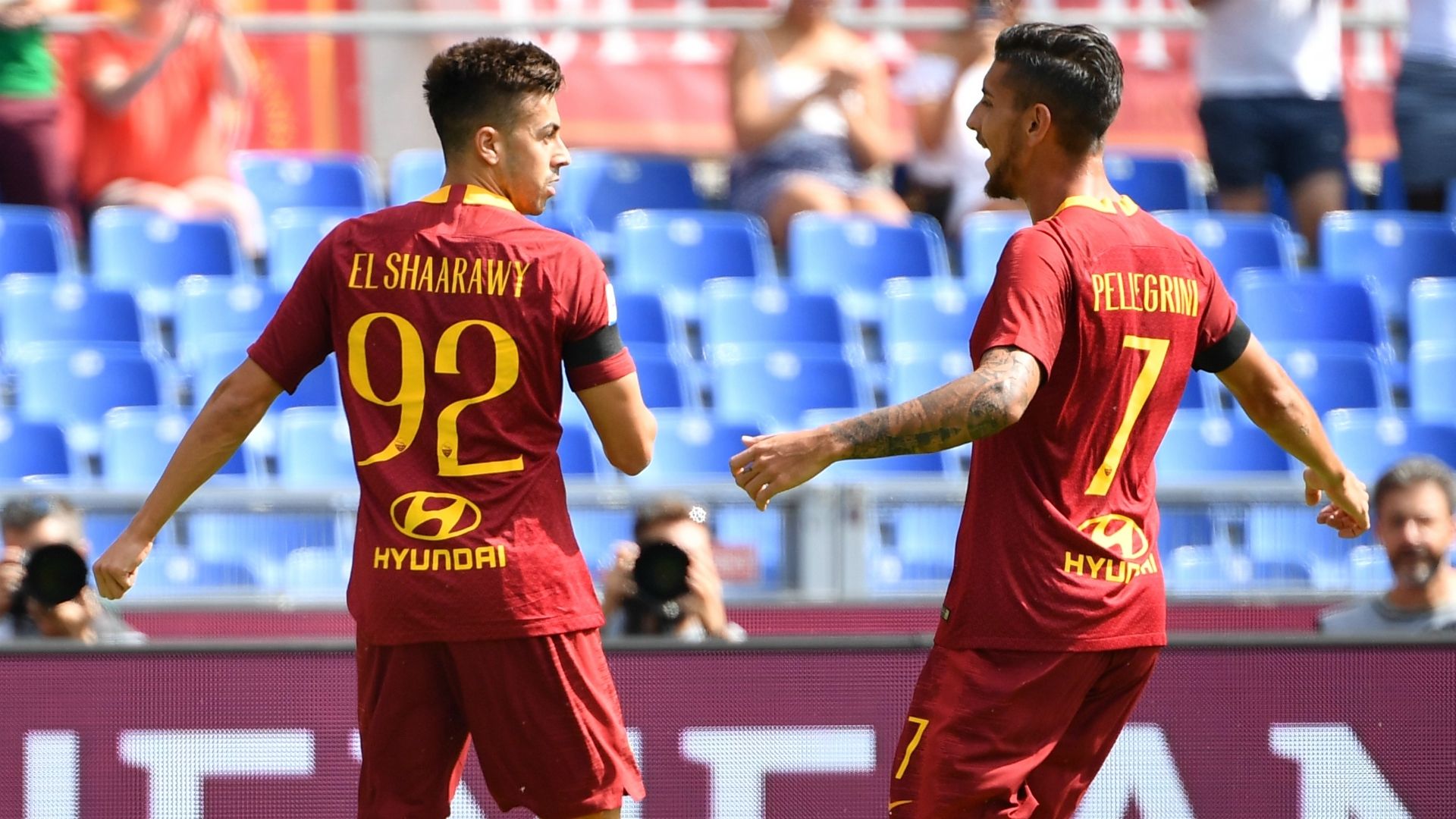 Stephan El Shaarawy Lorenzo Pellegrini Roma Chievo Serie A 09162018