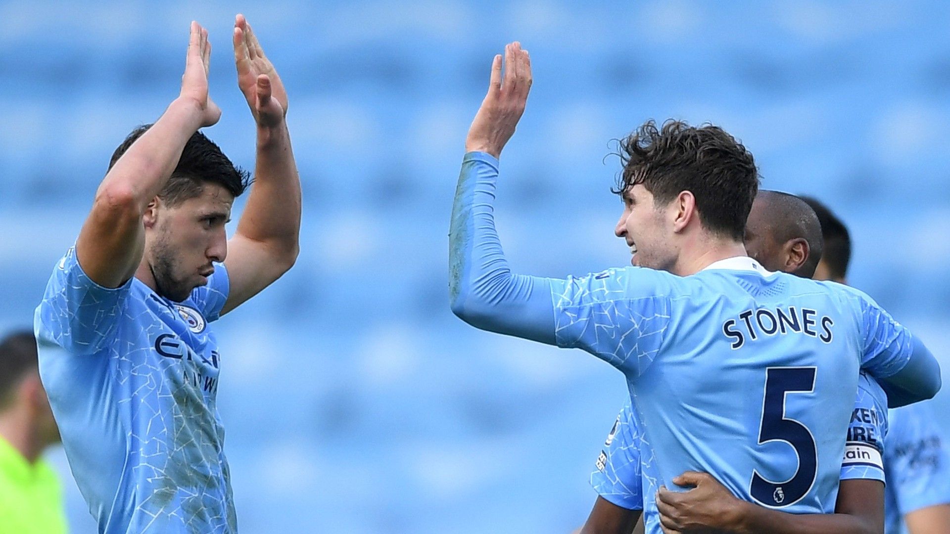 Ruben Dias John Stones Man City vs West Ham Premier League 2020-21