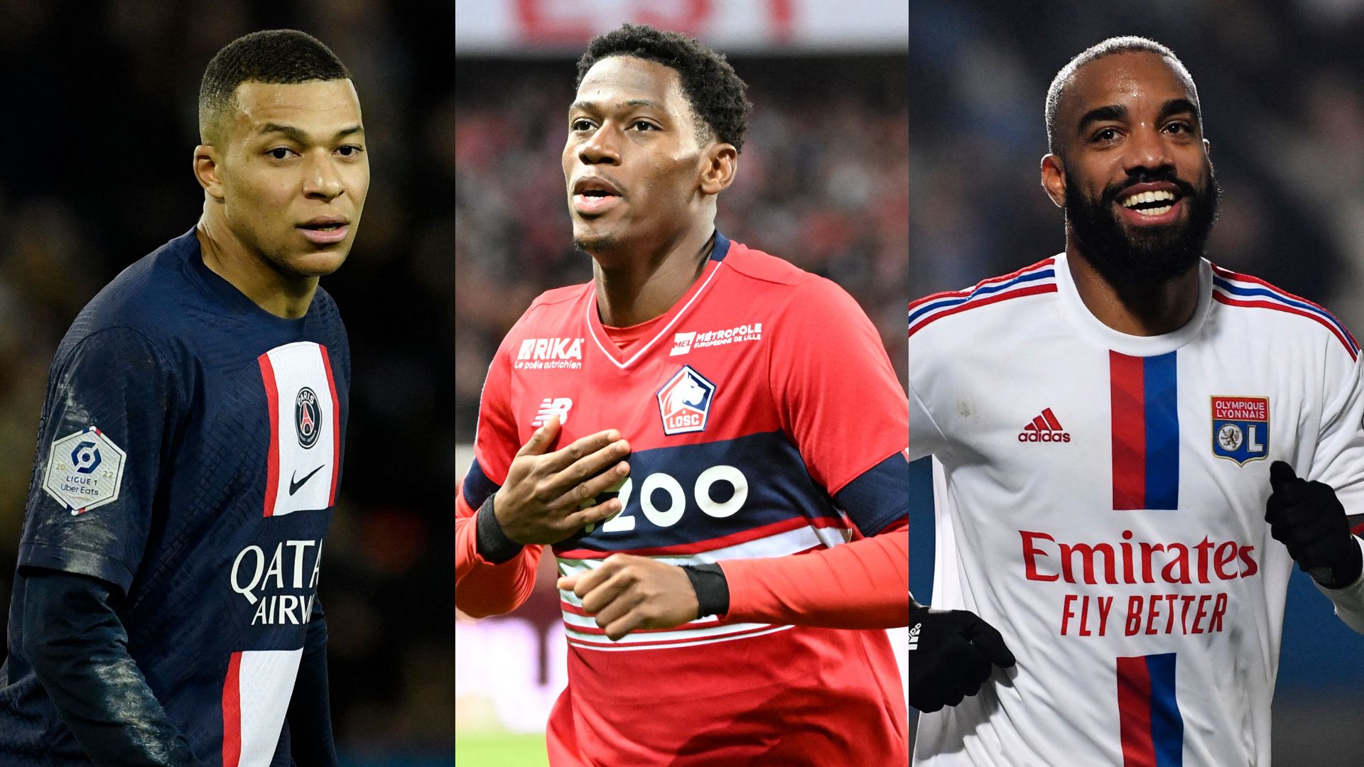 Ligue 1 Kylian Mbappé Jonathan David Alexandre Lacazette