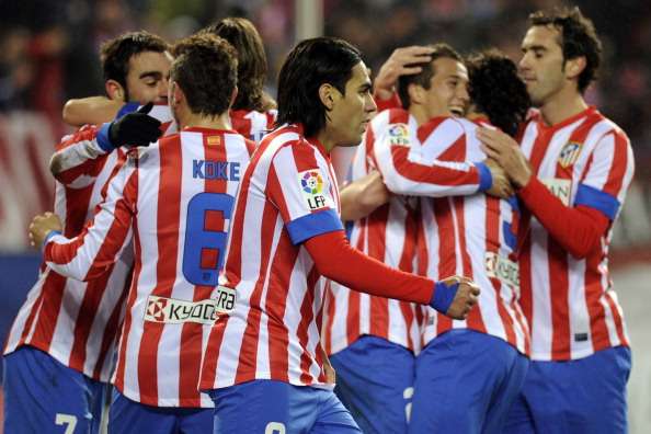 Atletico Madrid celebrating