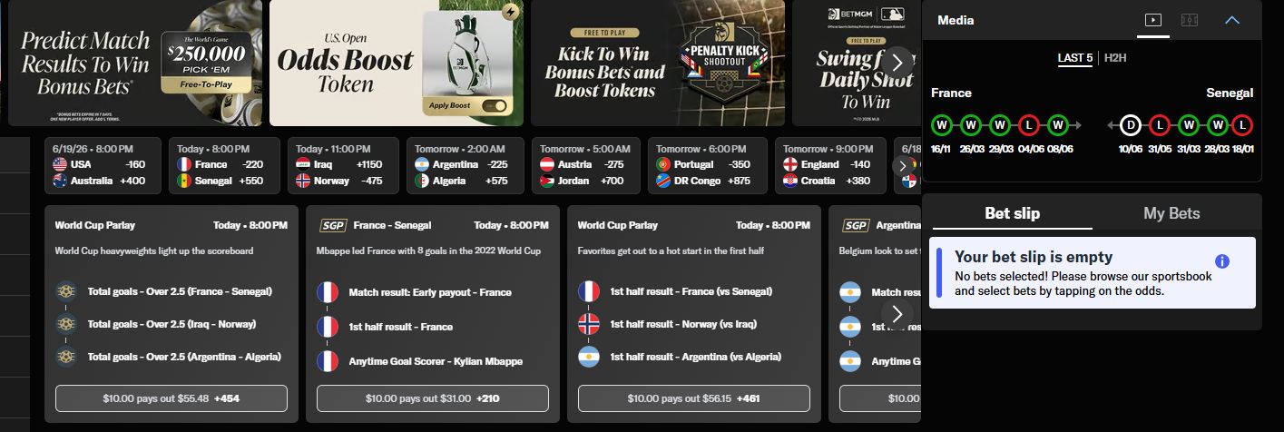 betmgm world cup parlays
