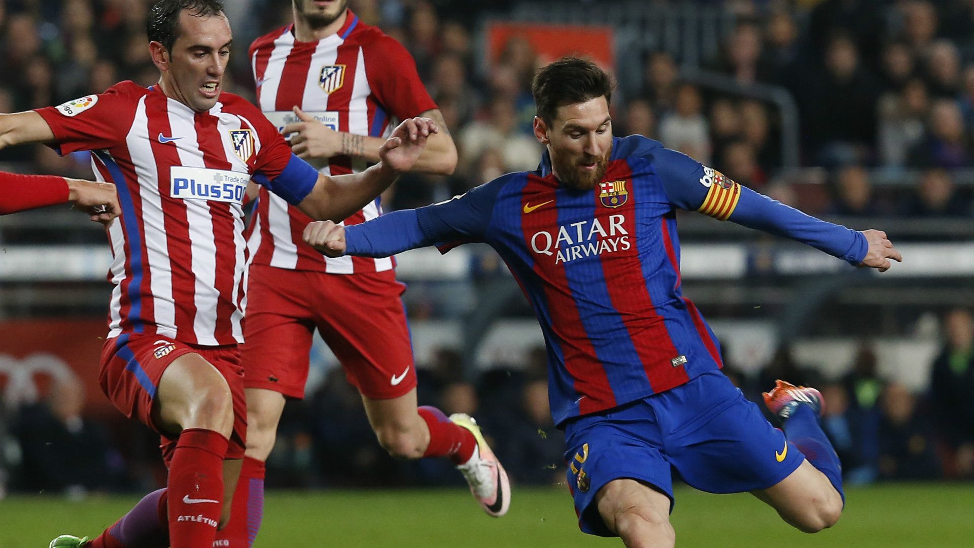 Diego Godin Lionel Messi Barcelona Atletico Madrid Copa del Rey