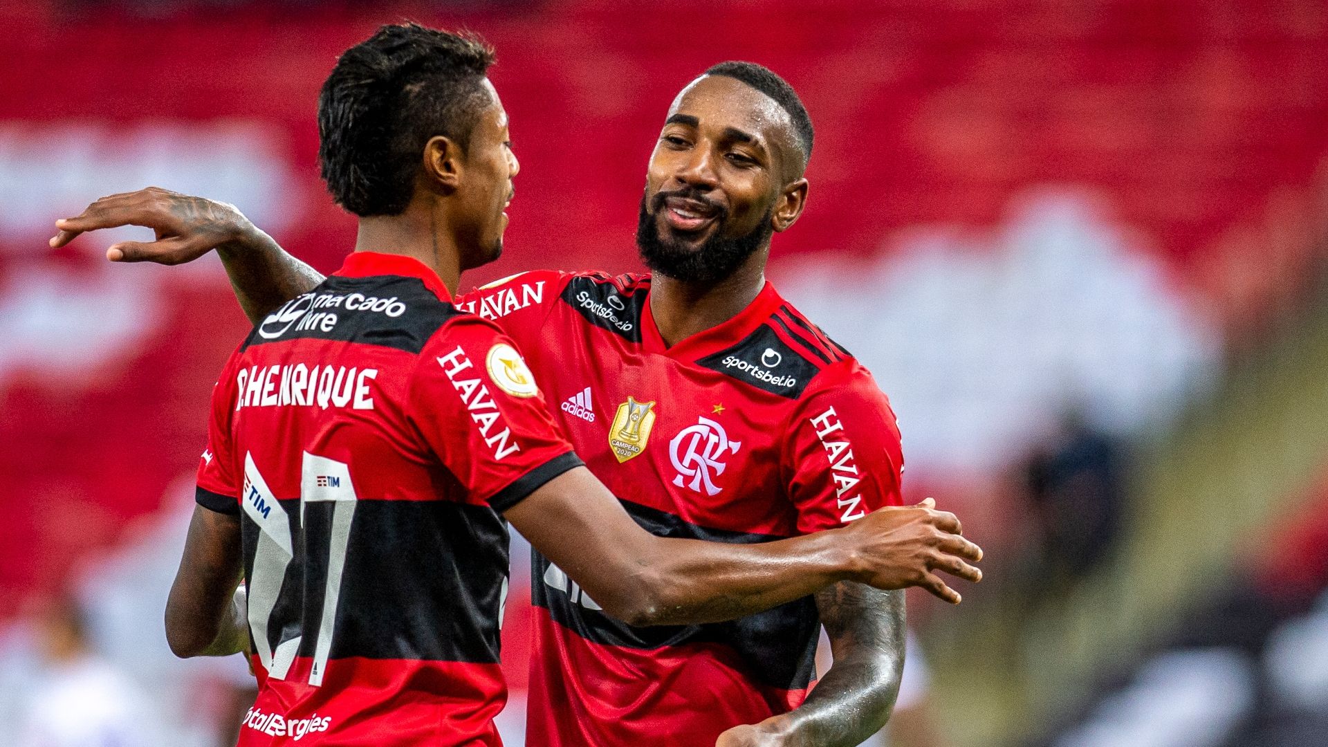 Gerson e Bruno Henrique - Flamengo x Fortaleza Brasileirão 23062021