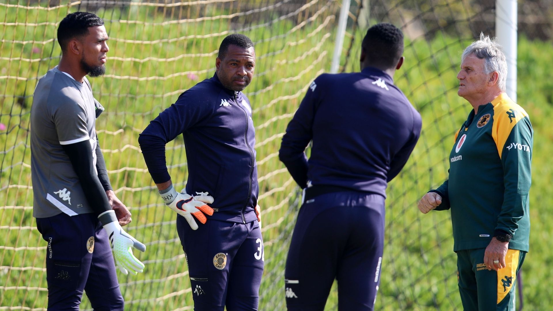 Brandon Petersen, Itumeleng Khune, Bruce Bvuma of Kaizer Chiefs