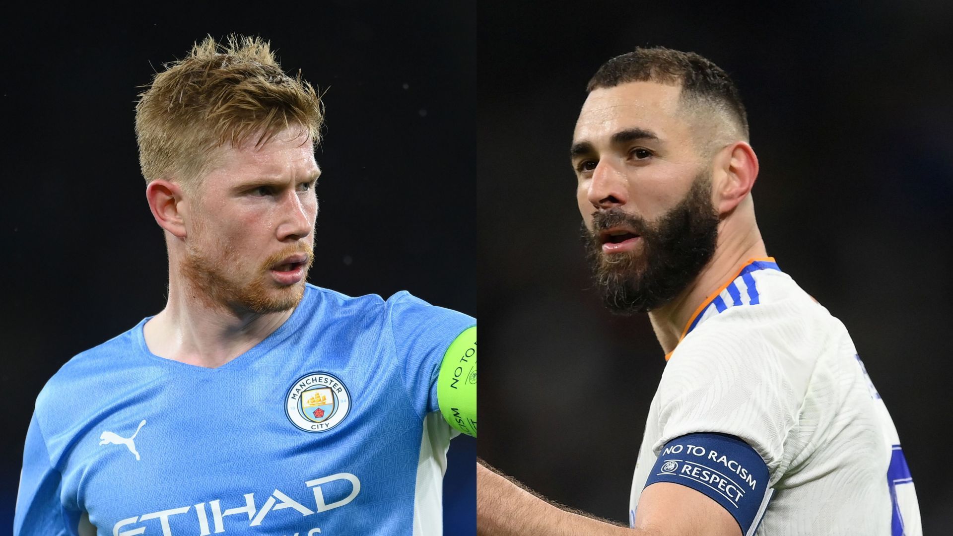 Kevin De Bruyne Man City Karim Benzema Real Madrid