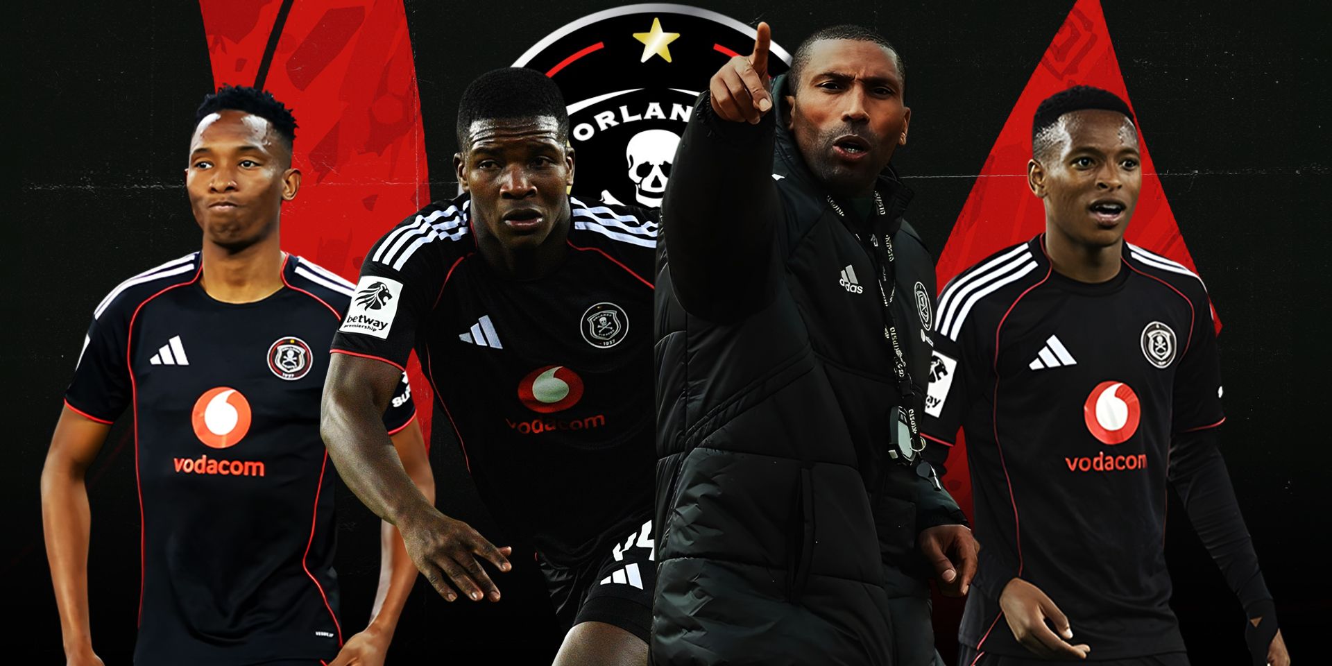 Abdeslam Ouaddou,Mbekezeli Mbokazi, Thalente Mbatha and Relebohile Mofokeng