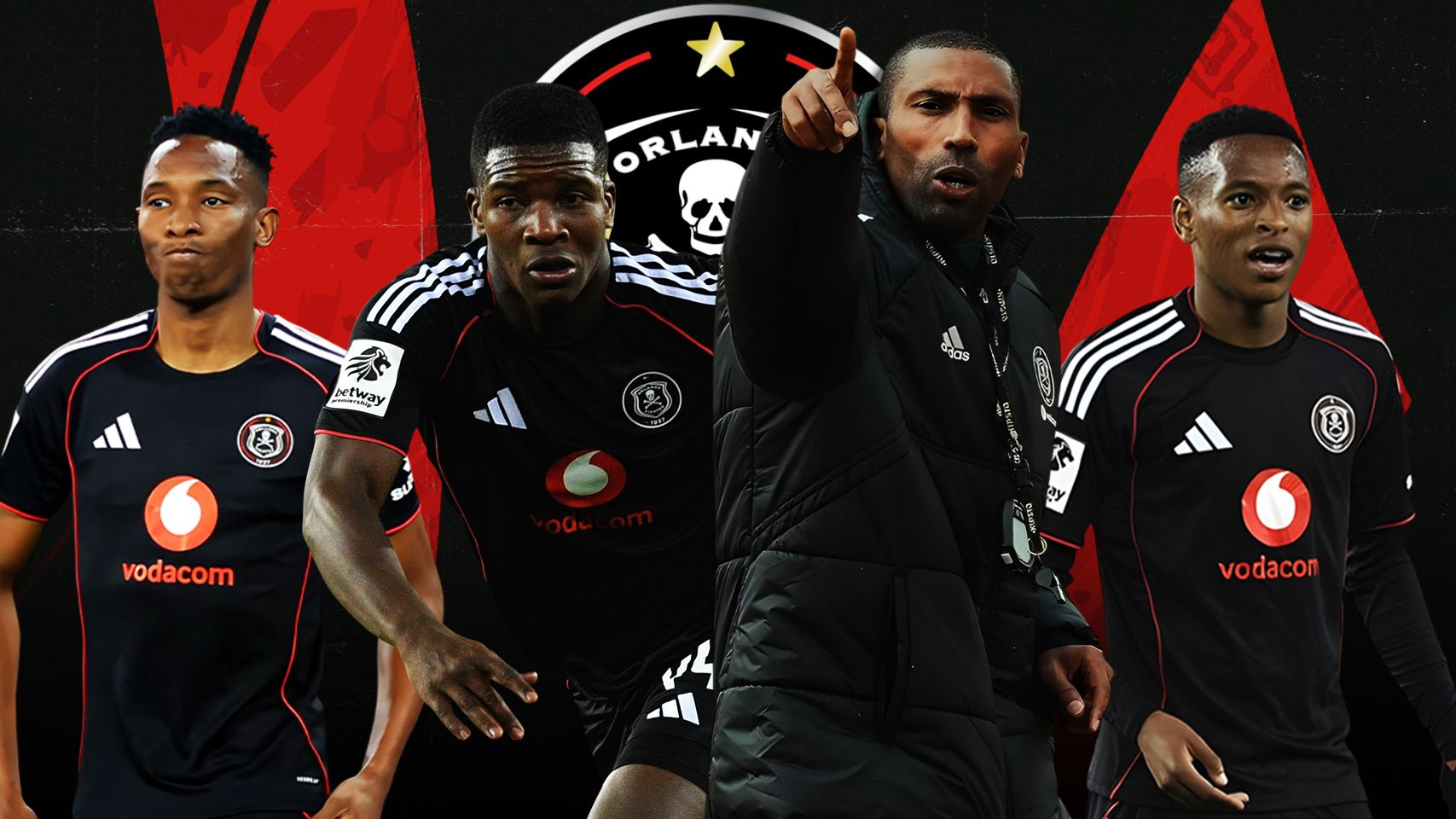 Abdeslam Ouaddou,Mbekezeli Mbokazi, Thalente Mbatha and Relebohile Mofokeng