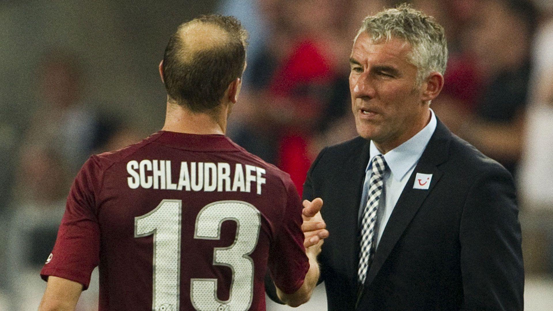 2011 jan schlaudraff mirko slomka bundesliga hannover 96