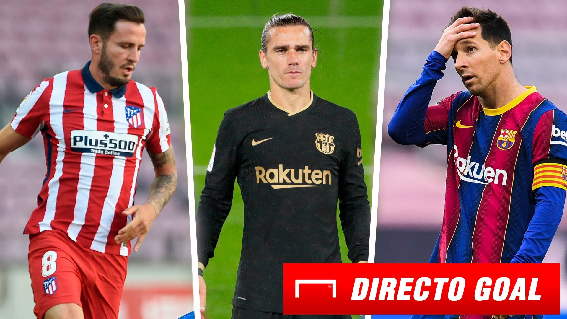 Saúl ,Griezmann y Messi (Atlético de Madrid y Barcelona)