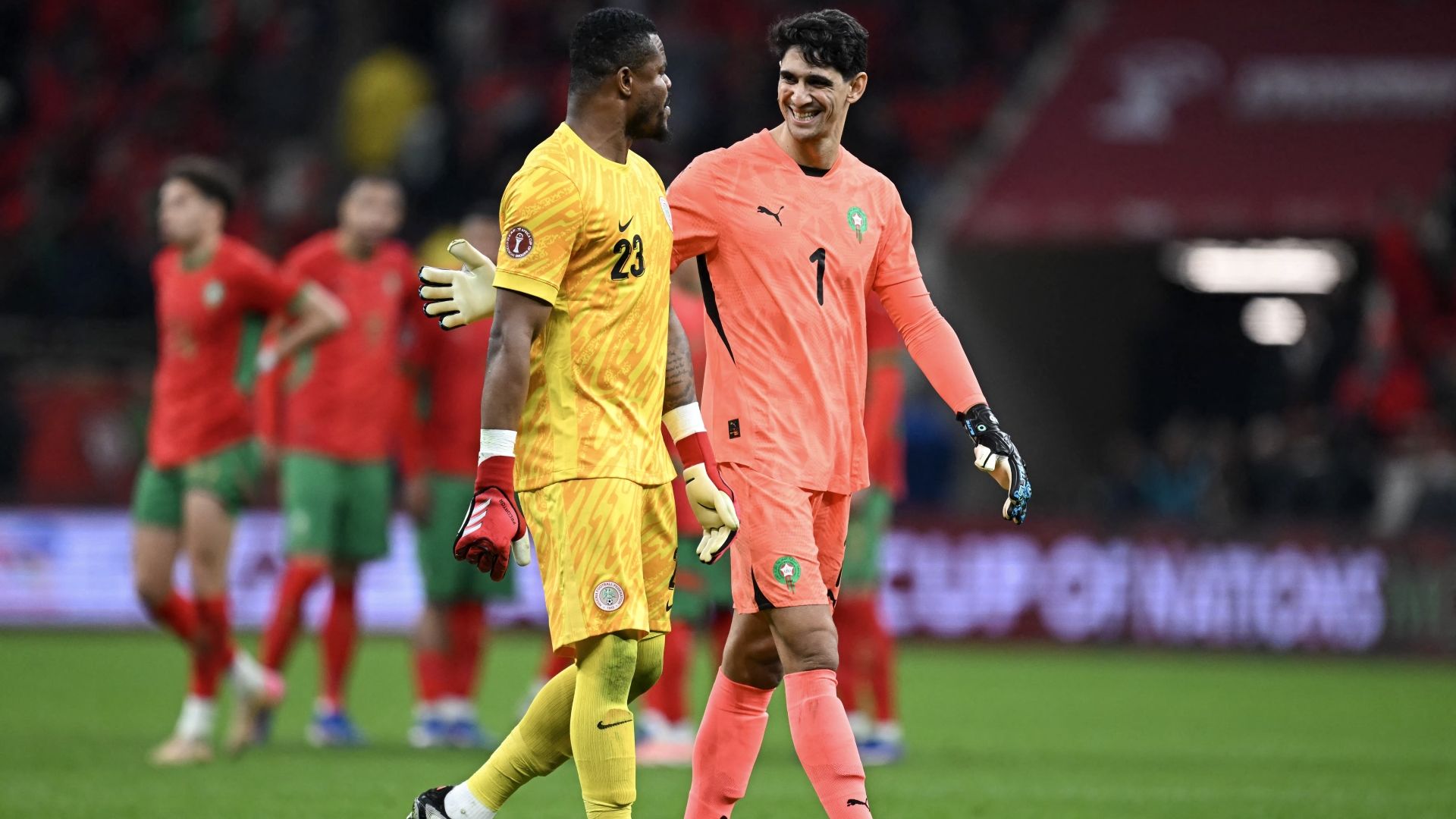 Stanley Nwabali and Yassine Bounou, Super Eagles vs Morocco