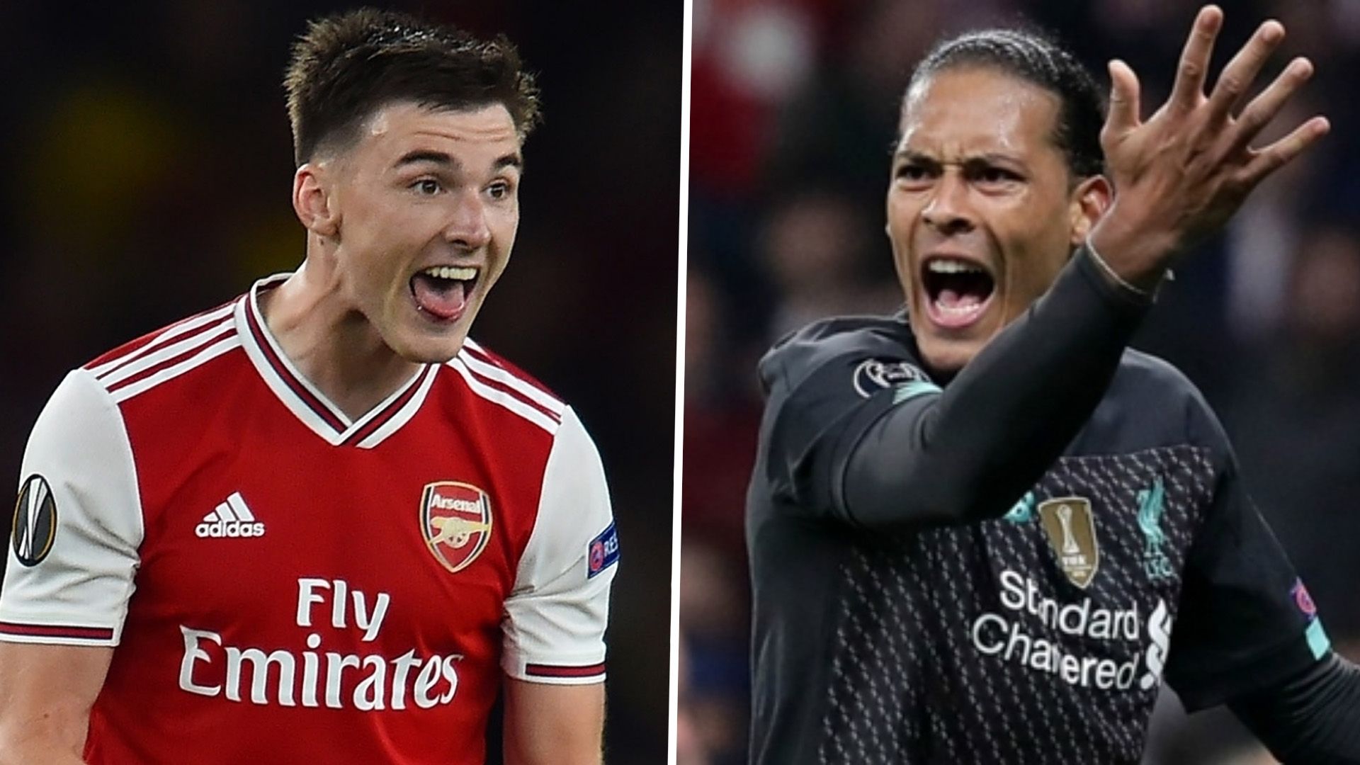 Kieran Tierney Virgil van Dijk Arsenal Liverpool 2019-20