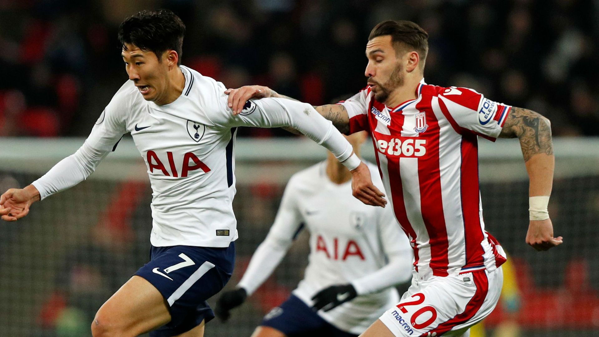 Son Heung-Min Geoff Cameron Tottenham Stoke