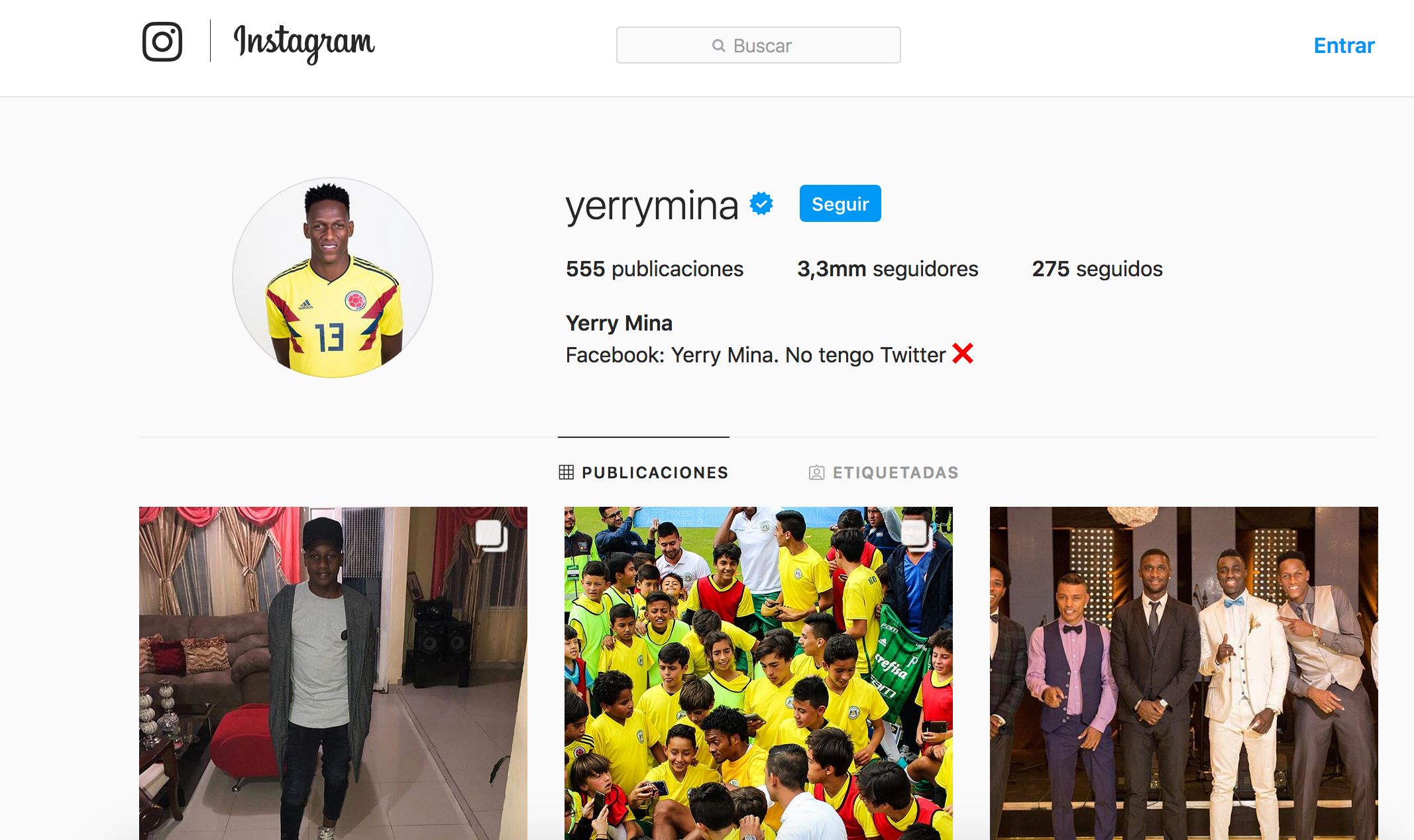 Yerry Mina Instagram