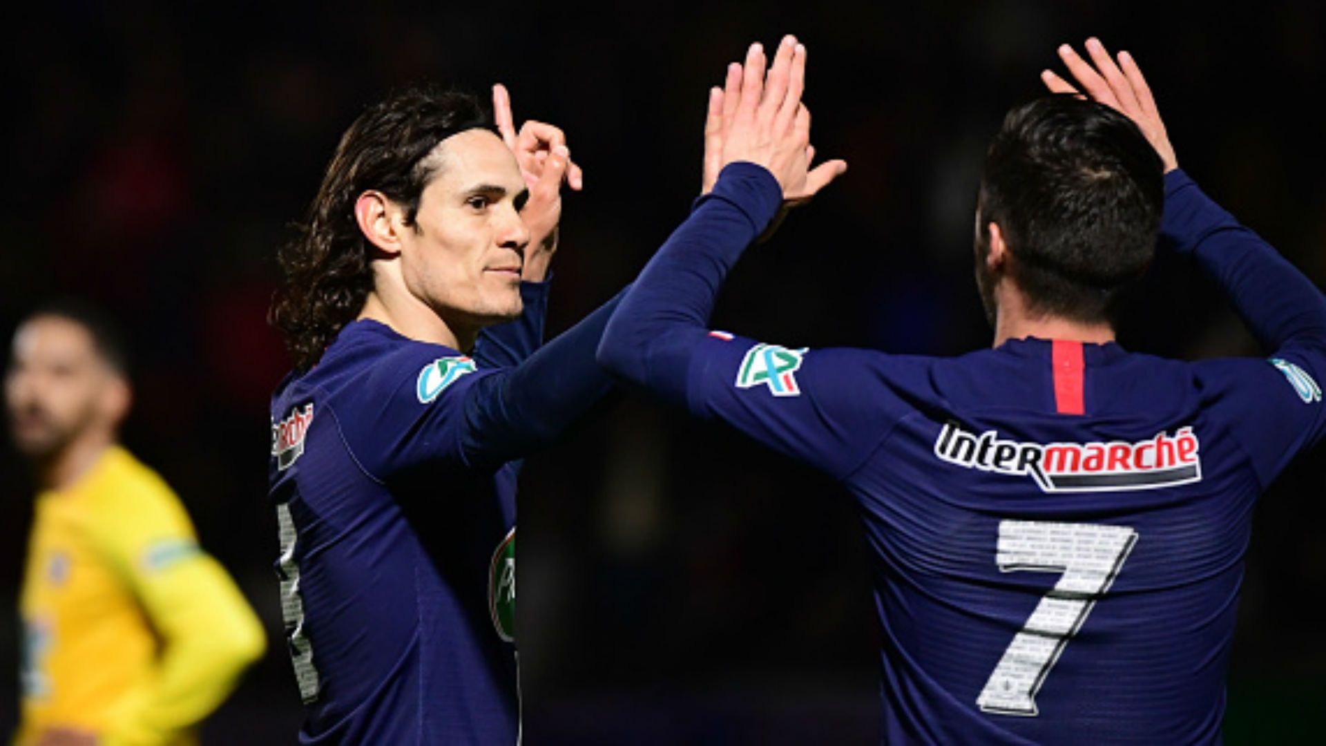 Linas PSG Coupe de France Edinson Cavani Pablo Sarabia