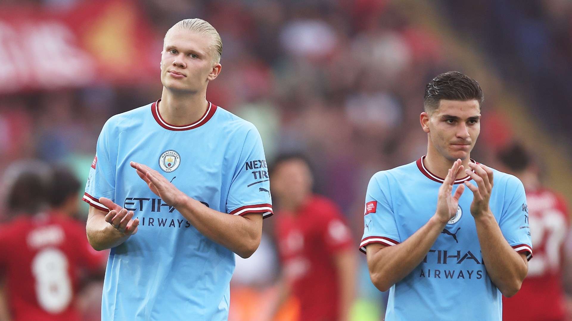 Erling Haaland Julian Alvarez Man City 2022-23