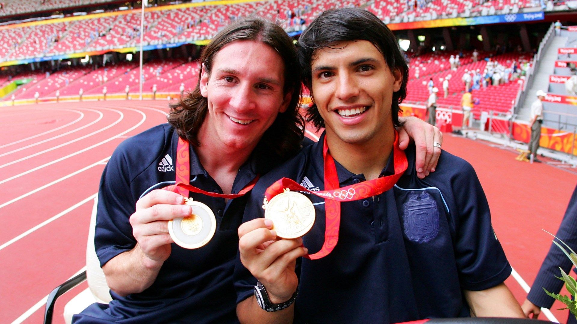 Lionel Messi Sergio Aguero Argentina Olympics 2008