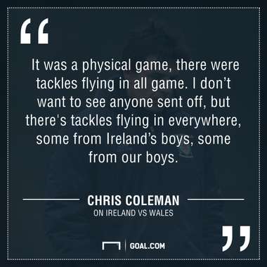 GFX Chris Coleman on Ireland vs Wales