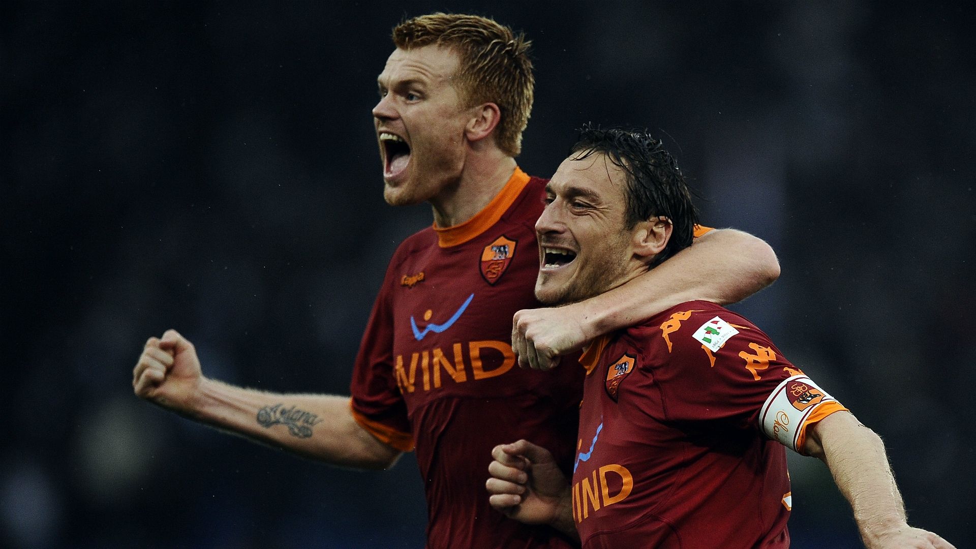 John Arne Riise Francesco Totti AS Roma