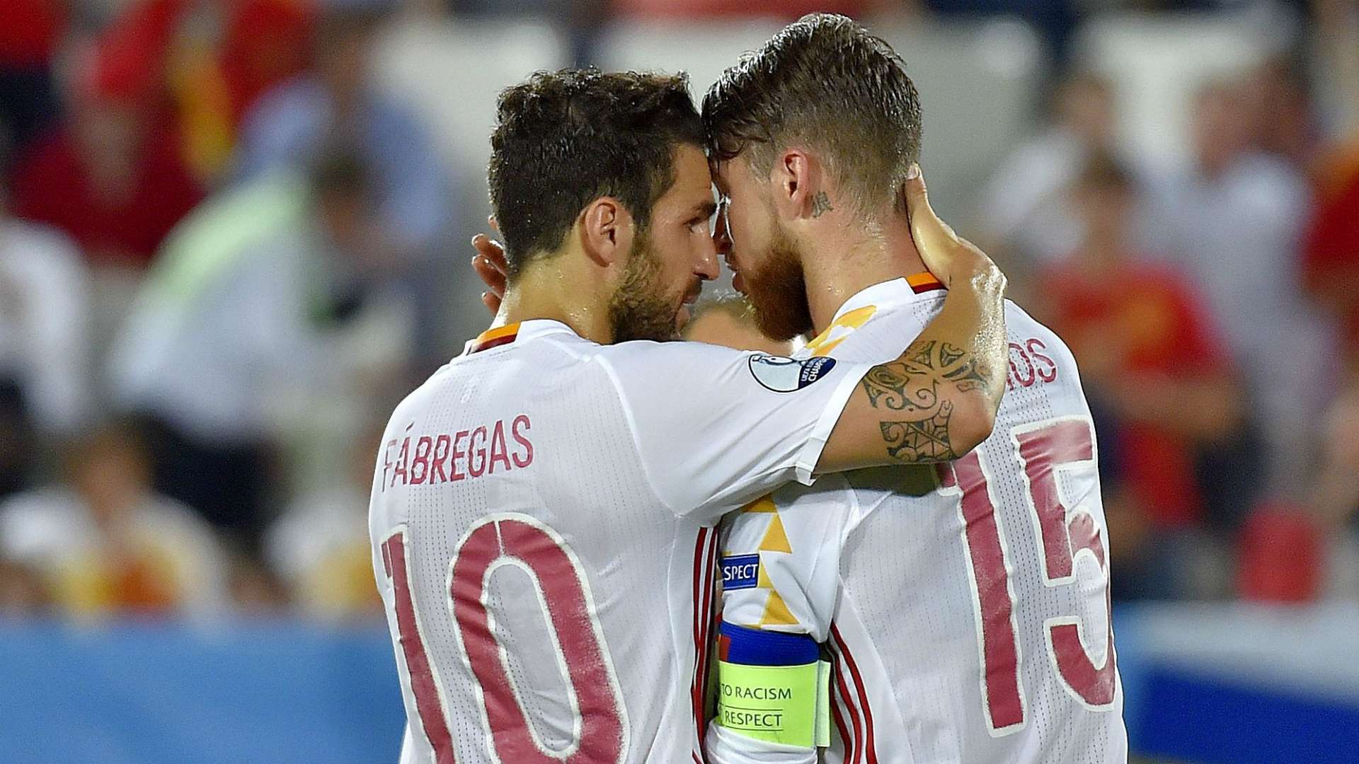 Sergio Ramos Cesc Fabregas Croatia Spain Euro 21062016