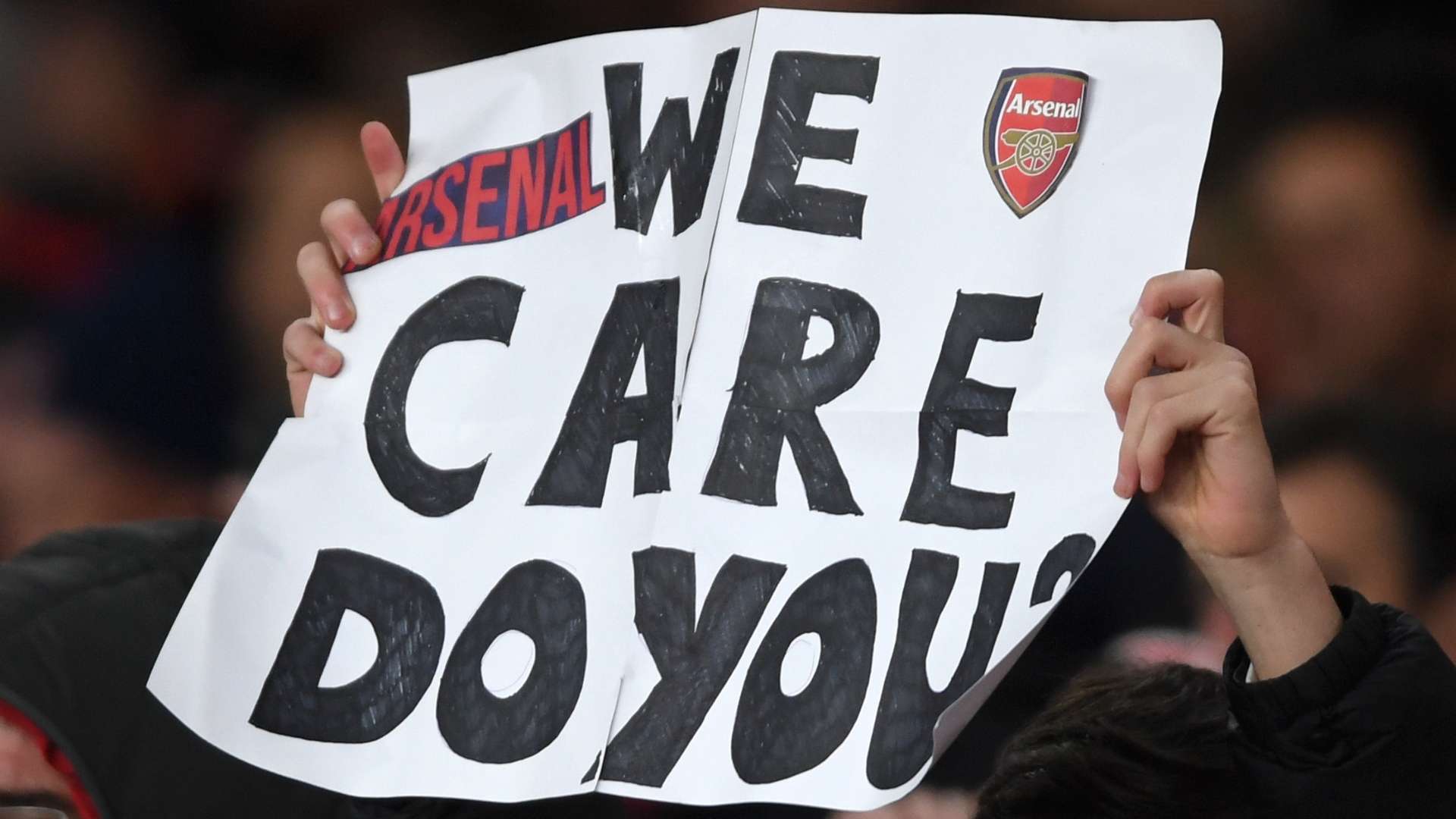 Arsenal fan banner
