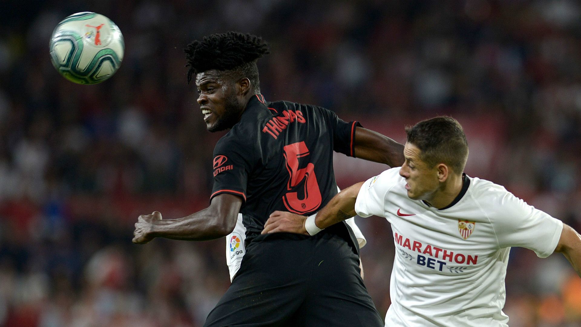 THOMAS PARTEY ATLETICO MADRID JAVIER HERNANDEZ CHICHARITO SEVILLA LALIGA 02112019