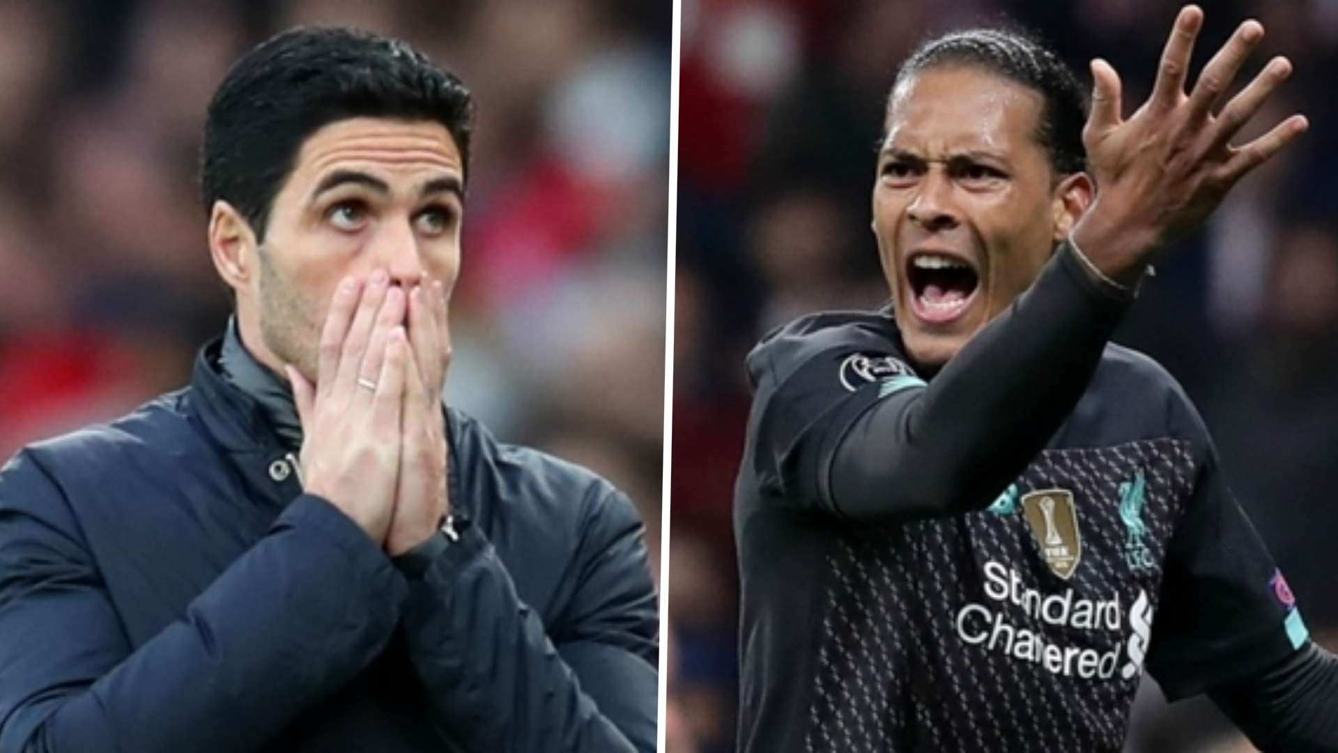 Mikel Arteta Virgil van Dijk composite 2019-20