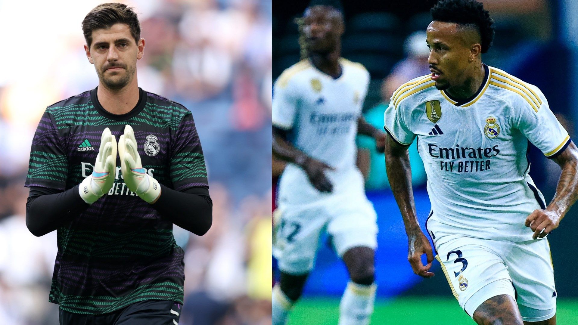 Thibau Courtois Eder Militao Real Madrid