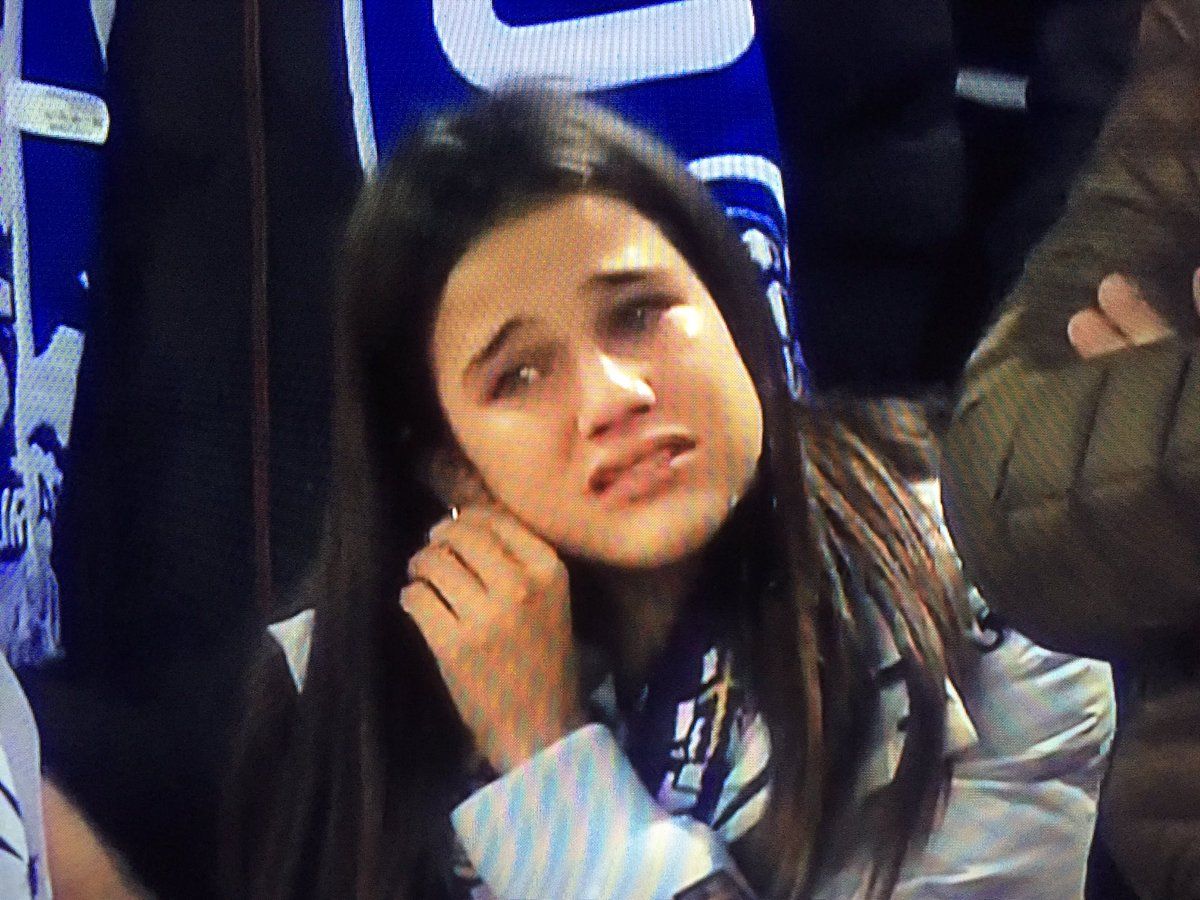 Niña llorando en Real Madrid