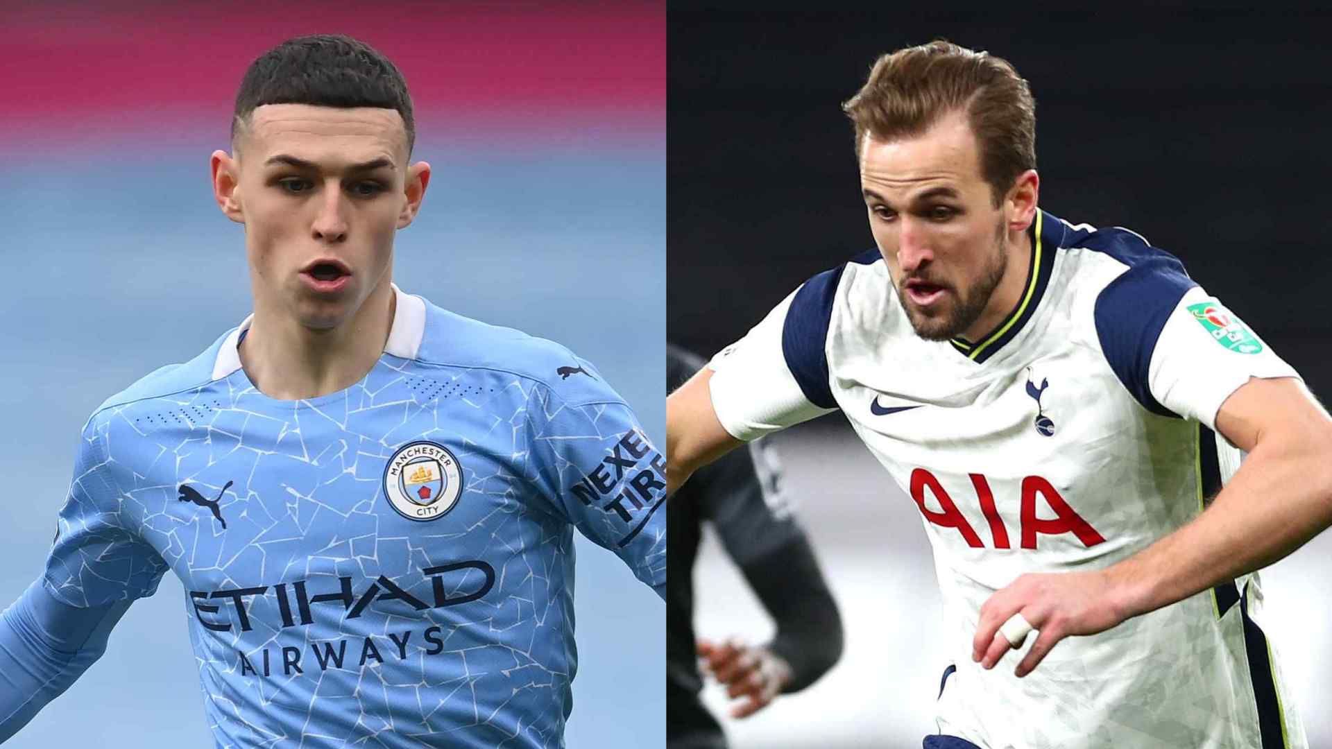 Phil Foden Manchester City Harry Kane Tottenham 2020-21