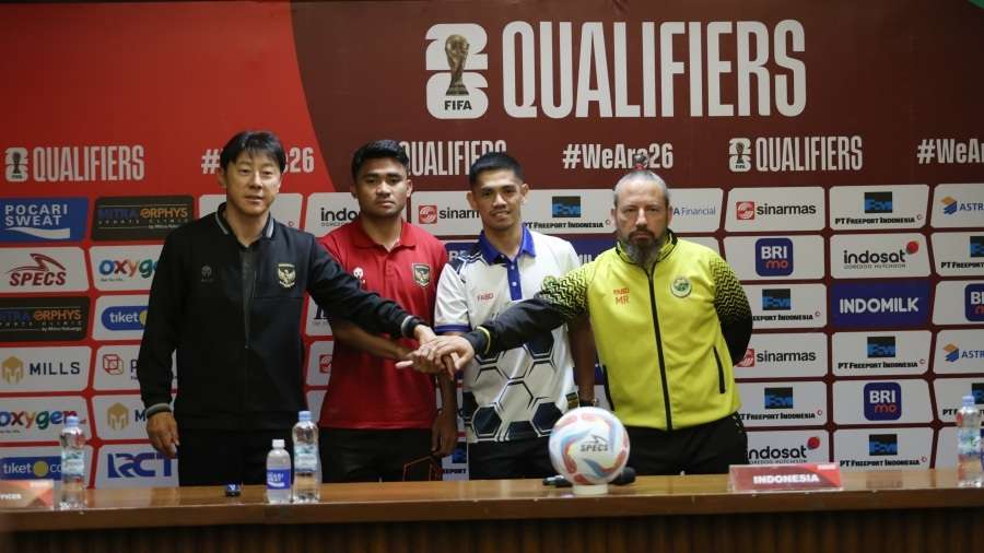 Preskon timnas Indonesia vs Brunei