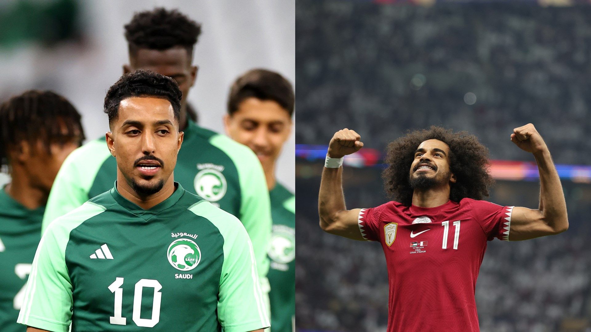 Salem Aldawsari Saudi Akram Afif Qatar Asian Cup 2023