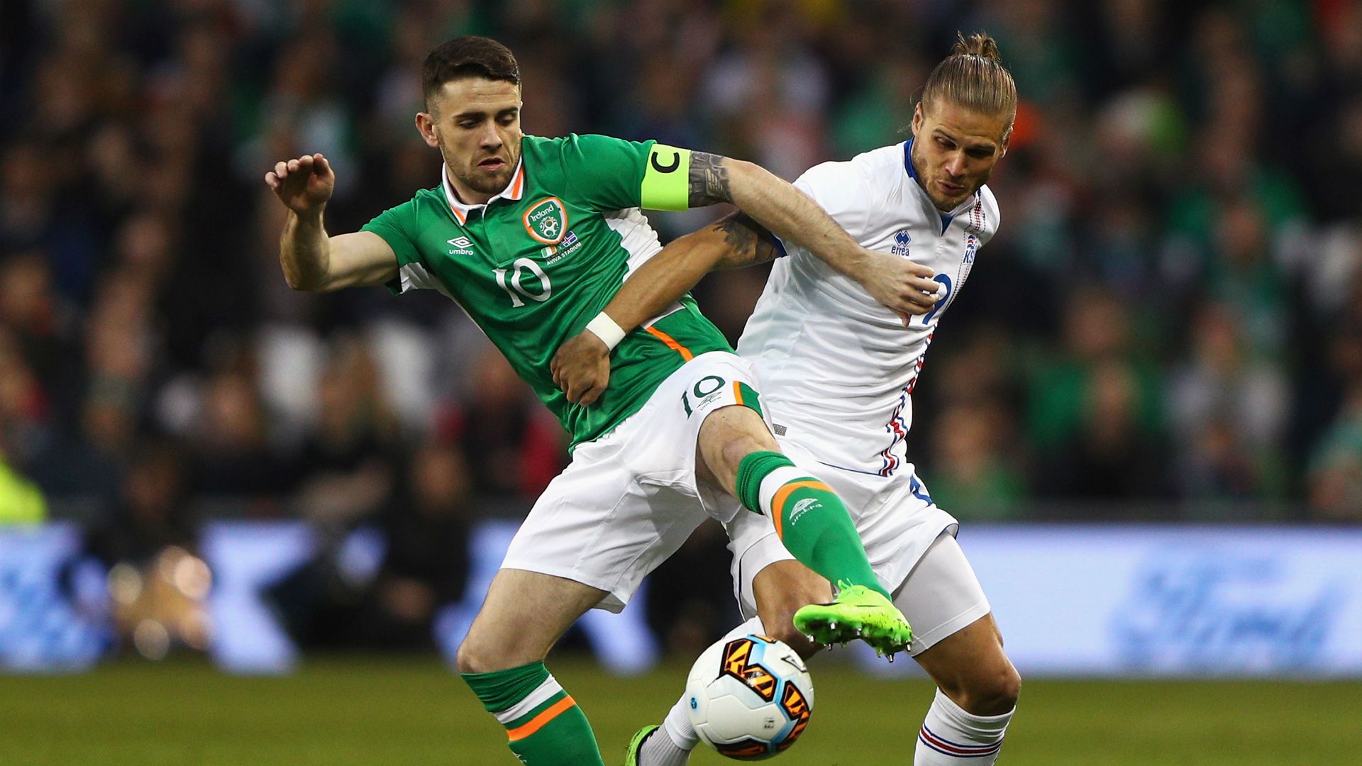 Robbie Brady Ruril Gislason Republic of Ireland Iceland 28032017