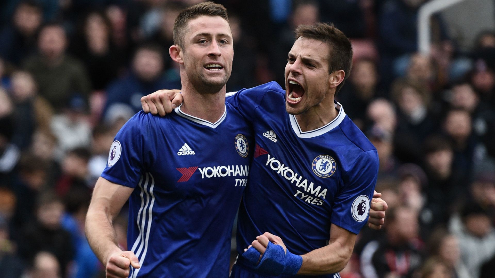 Gary Cahill Cesar Azpilicueta Chelsea Premier League