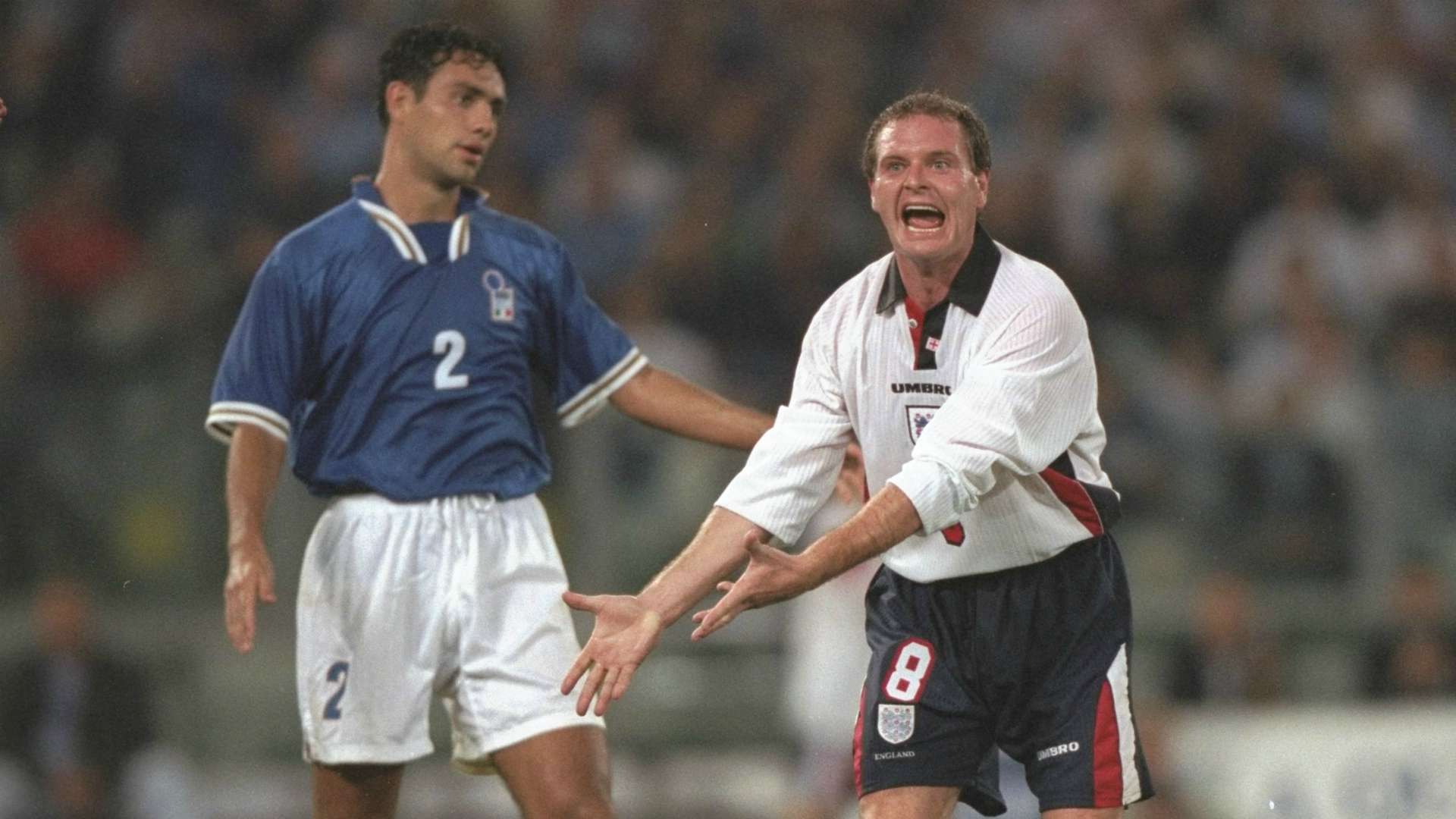 Alessandro Nesta Paul Gascoigne Italy England WC Qualifying Europe 10111997