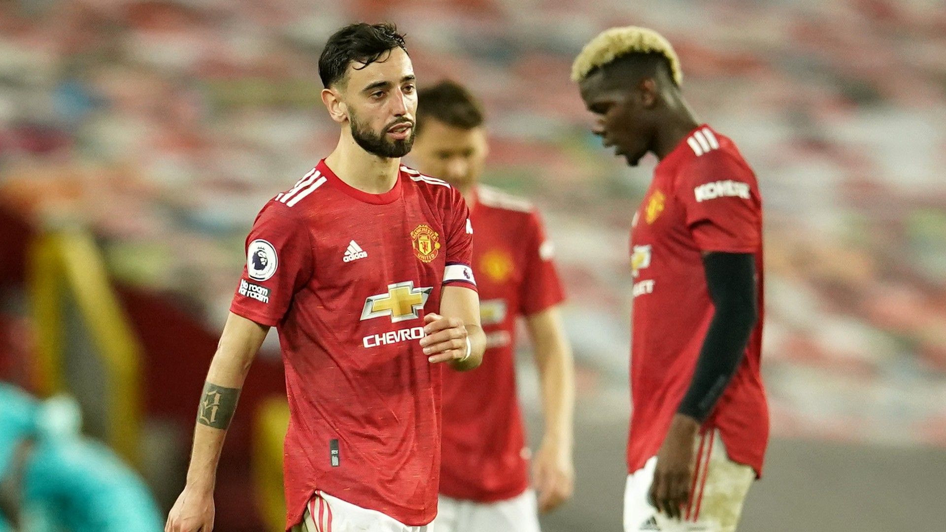 Bruno Fernandes Paul Pogba Manchester United Liverpool 2020-21