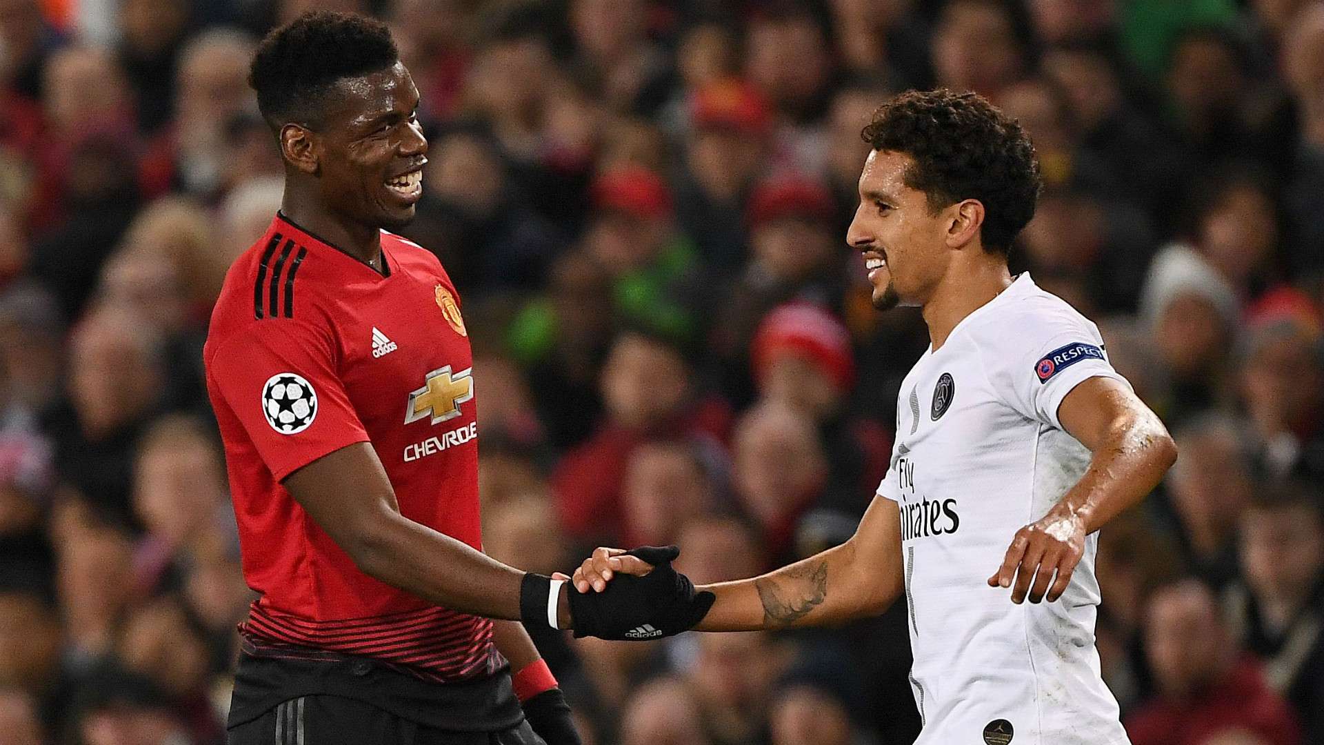 Paul Pogba Marquinhos Manchester United PSG 2018-19
