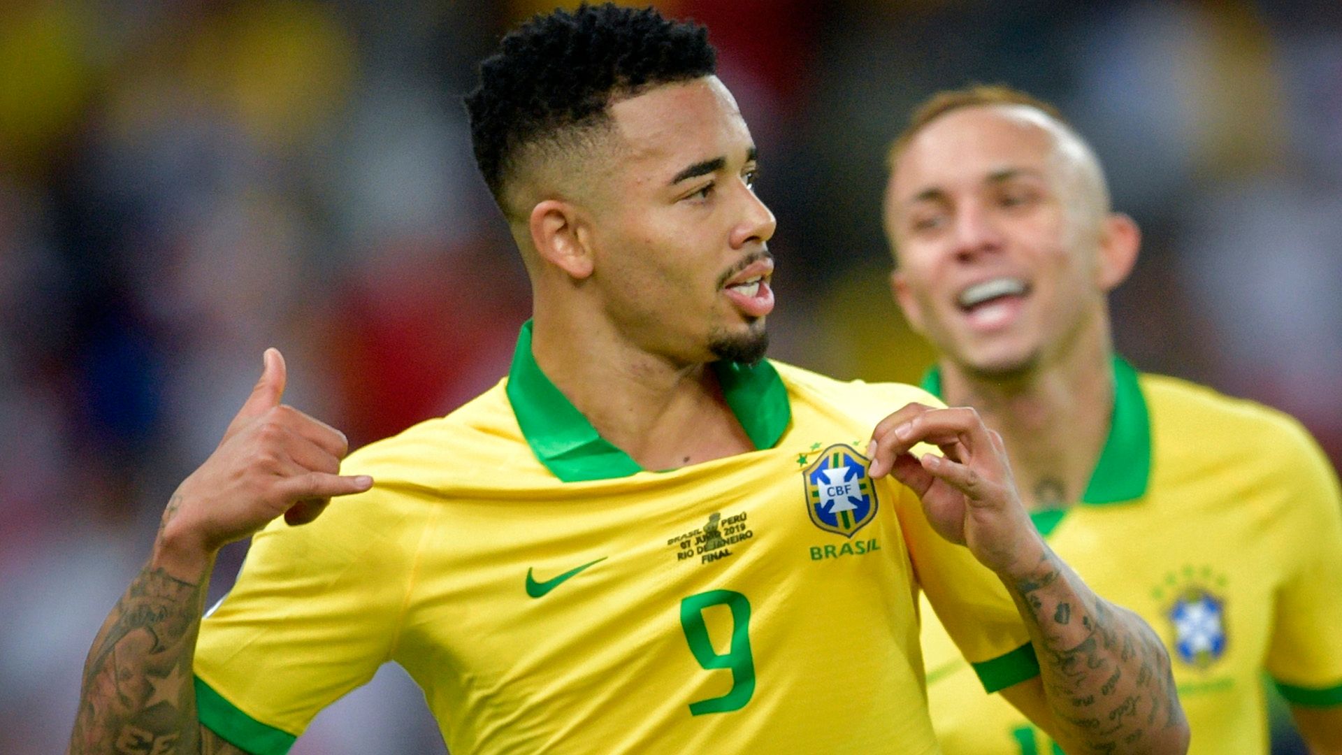 Gabriel Jesus Brasil Peru Copa America final 07072019
