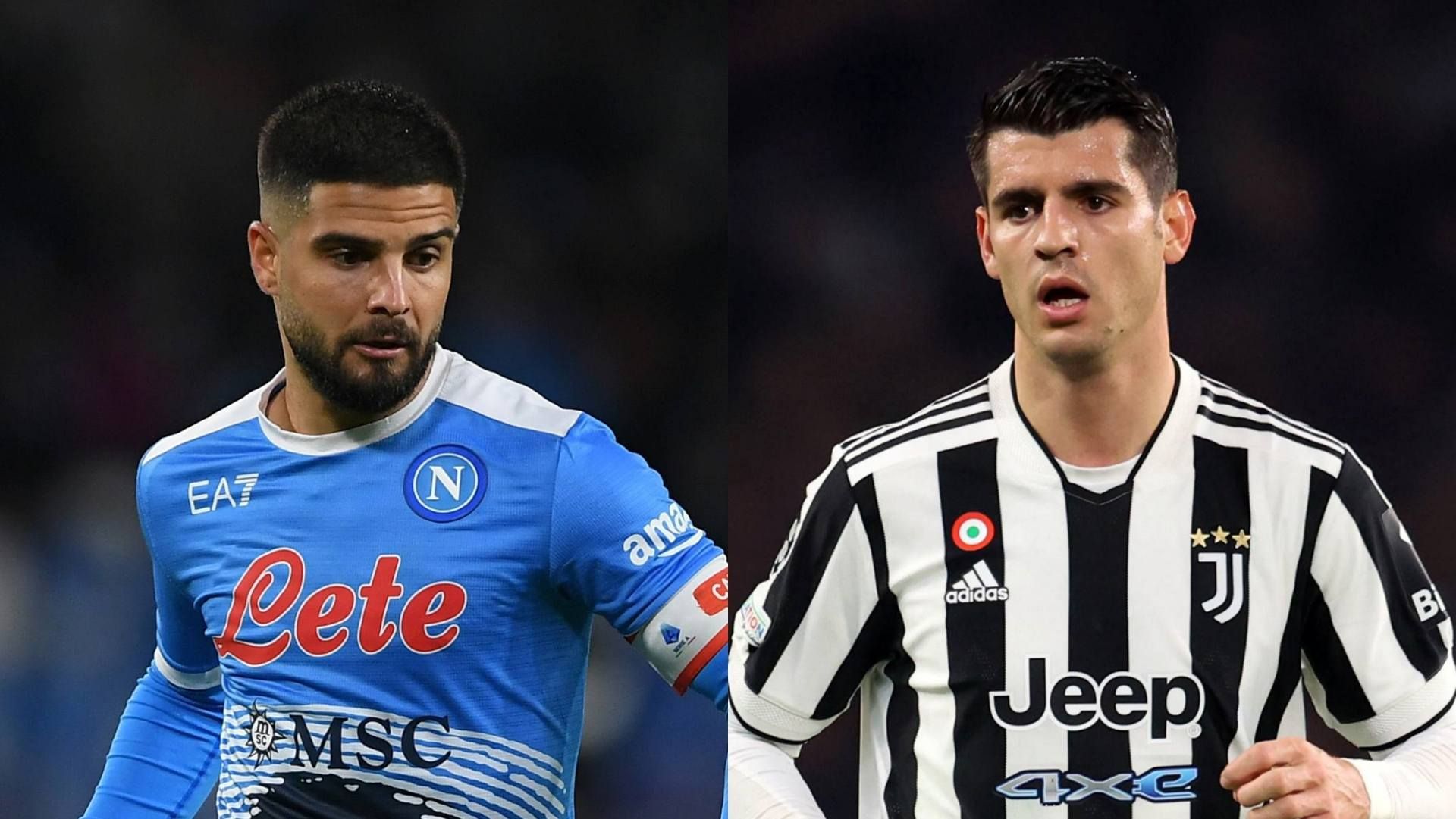 Lorenzo Insigne Napoli Alvaro Morata Juventus