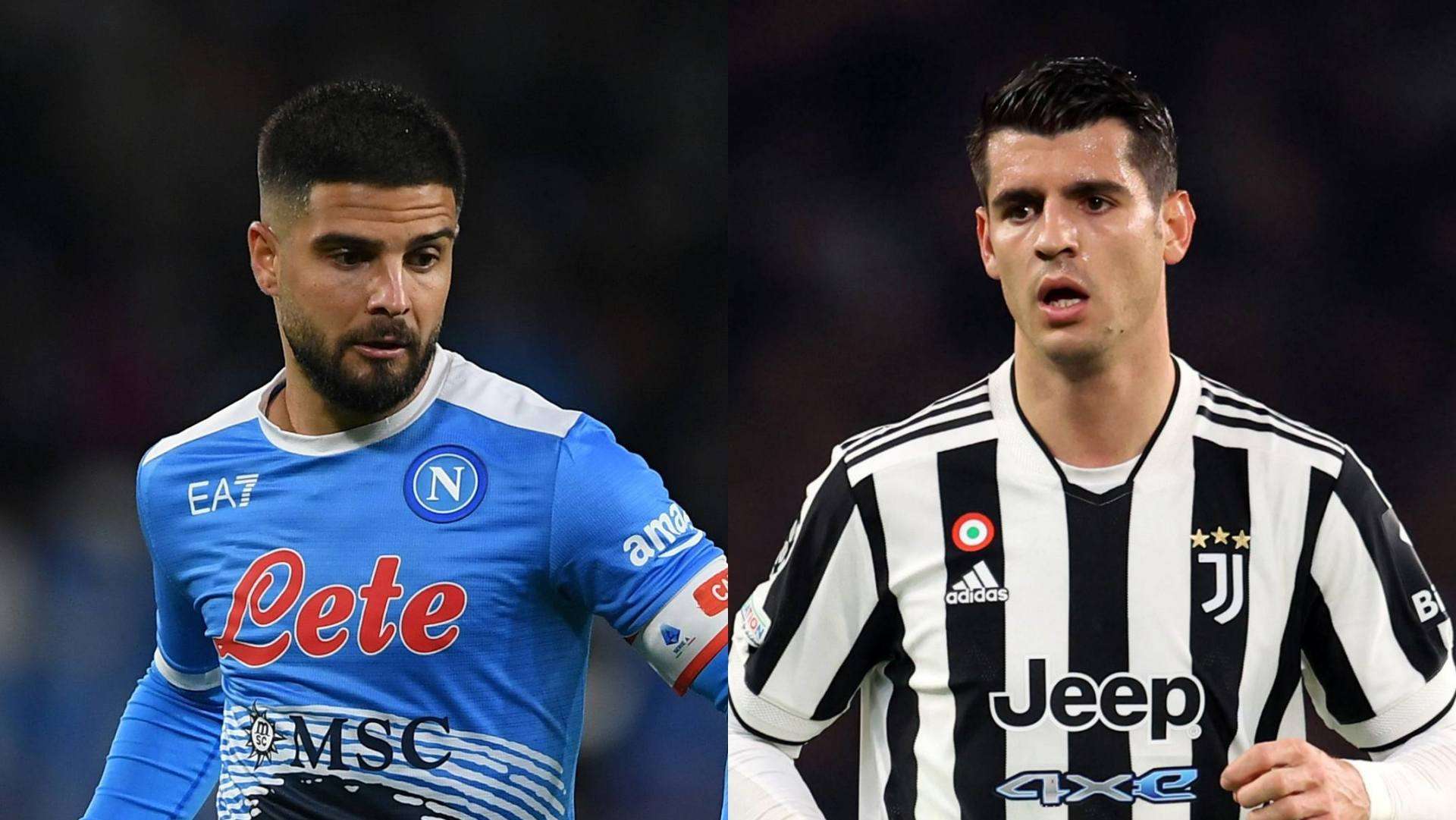 Lorenzo Insigne Napoli Alvaro Morata Juventus