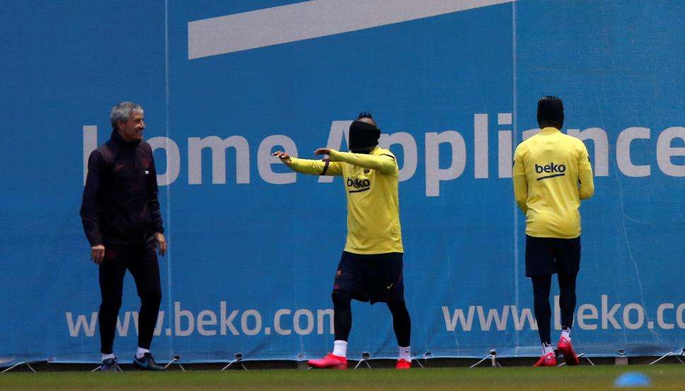 Barcelona training