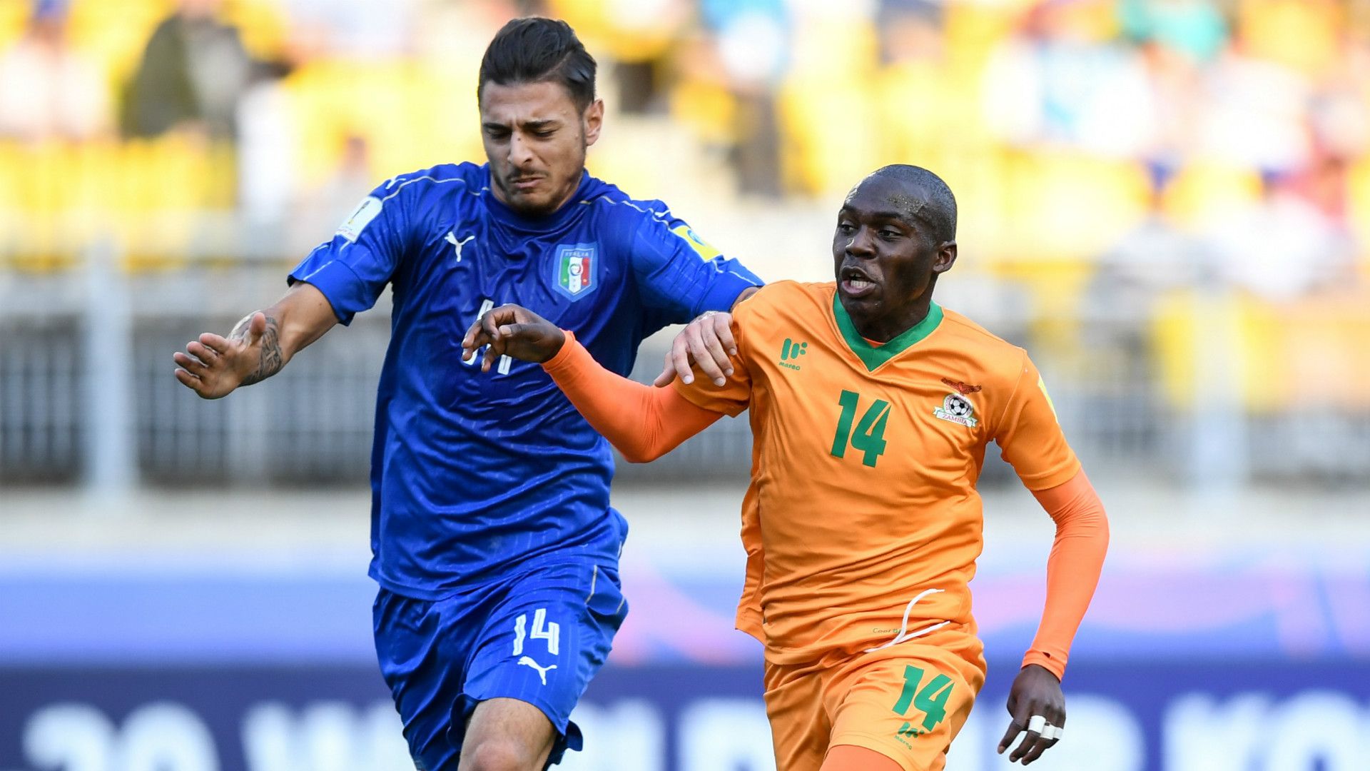 Giuseppe Pezzella, Edward Chilufya, Italy U20, Zambia U20, WCU20, 05062017