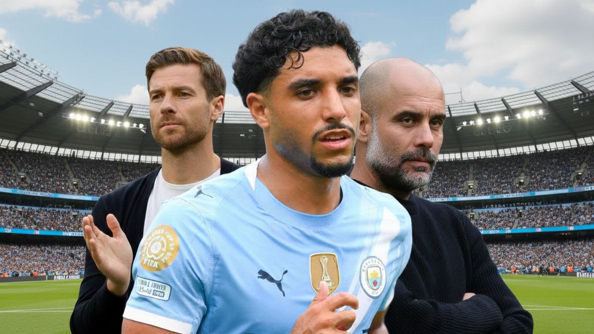 Guardiola Marmoush Xabi Alonso Man City GFX GOAL ONLY